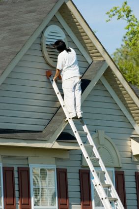 Exterior Painting being performed by an experienced Pittsfield Painting Company painter.